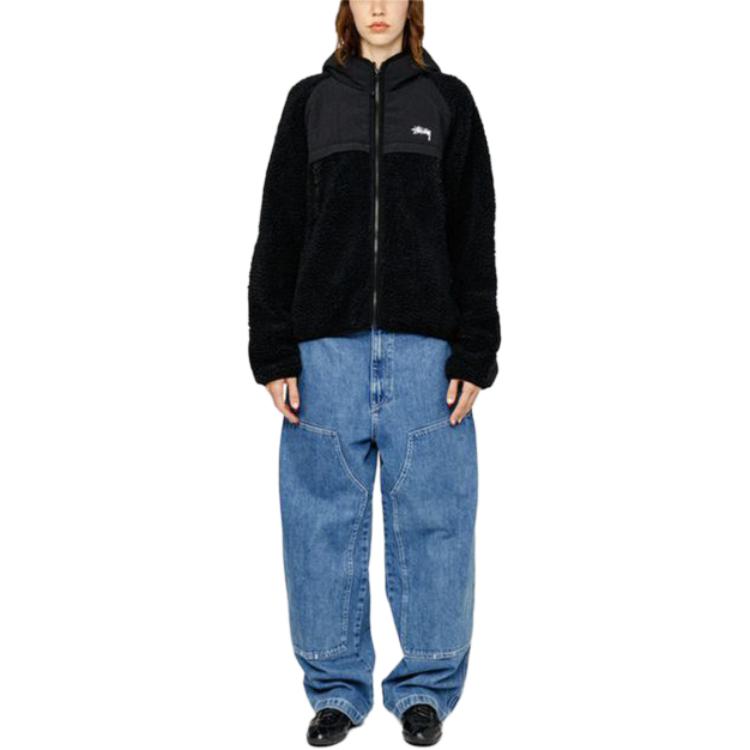 Stüssy Stussy FW23 Sherpa Paneled Hooded Jacket Vintage Unisex Zip-Up Outerwear. 118530 圖 13