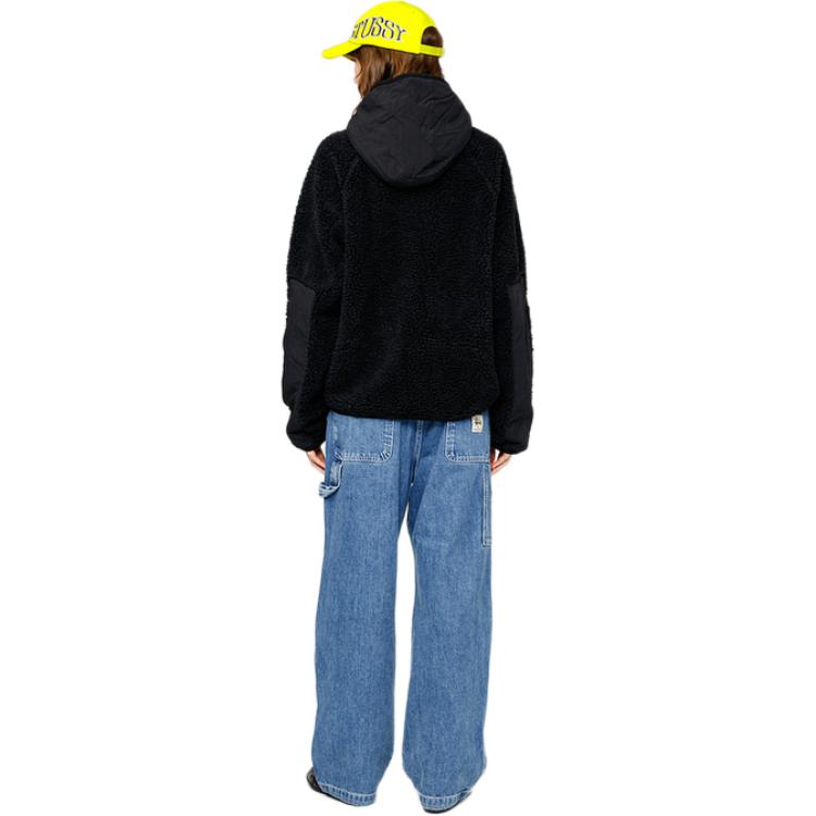 Stüssy Stussy FW23 Sherpa Paneled Hooded Jacket Vintage Unisex Zip-Up Outerwear. 118530 圖 14