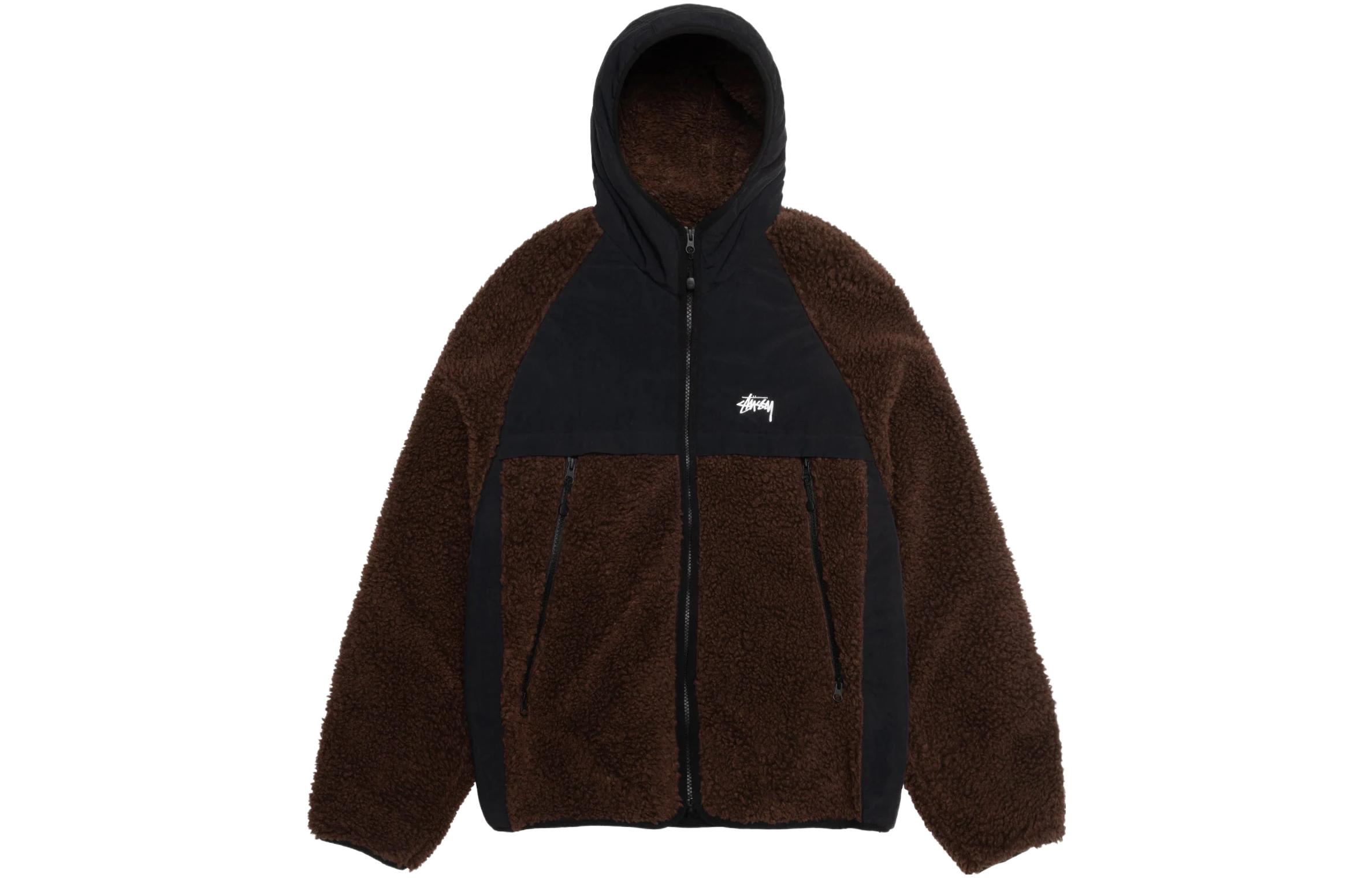 Stüssy Stussy FW23 Sherpa Paneled Hooded Jacket Vintage Unisex Zip-Up Outerwear. 118530 圖 15