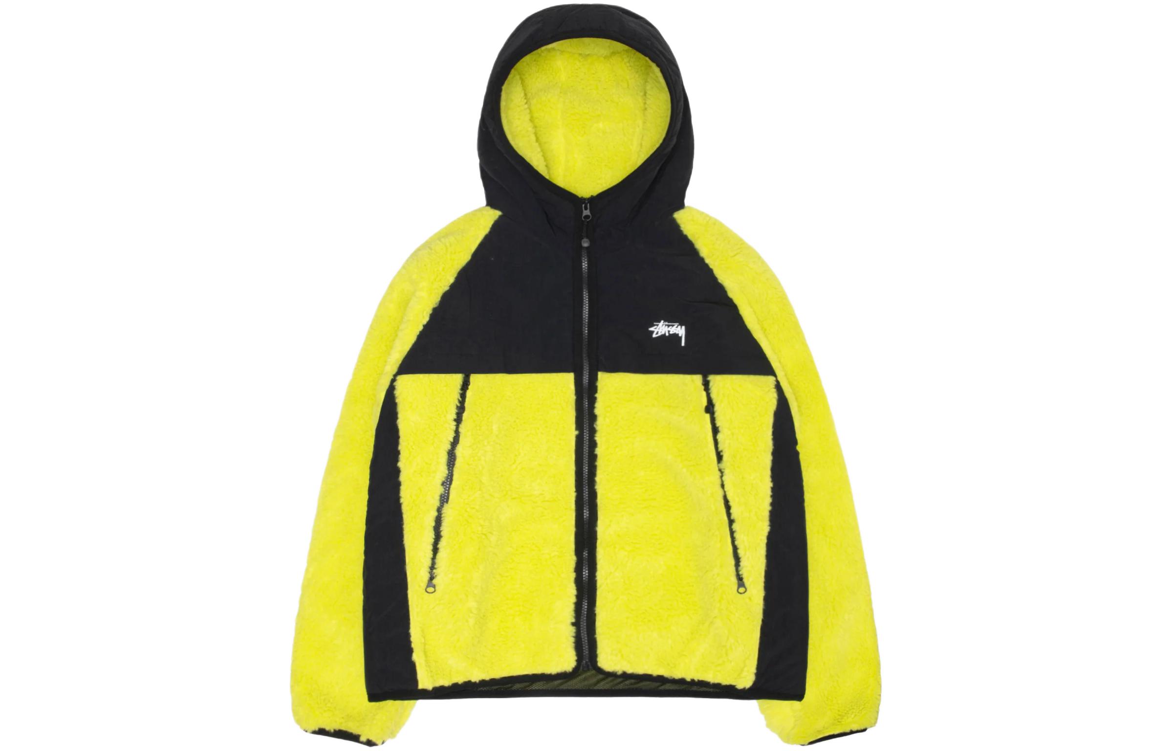 Stüssy Stussy FW23 Sherpa Paneled Hooded Jacket Vintage Unisex Zip-Up Outerwear. 118530 圖 2