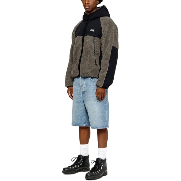 Stüssy Stussy FW23 Sherpa Paneled Hooded Jacket Vintage Unisex Zip-Up Outerwear. 118530 圖 22