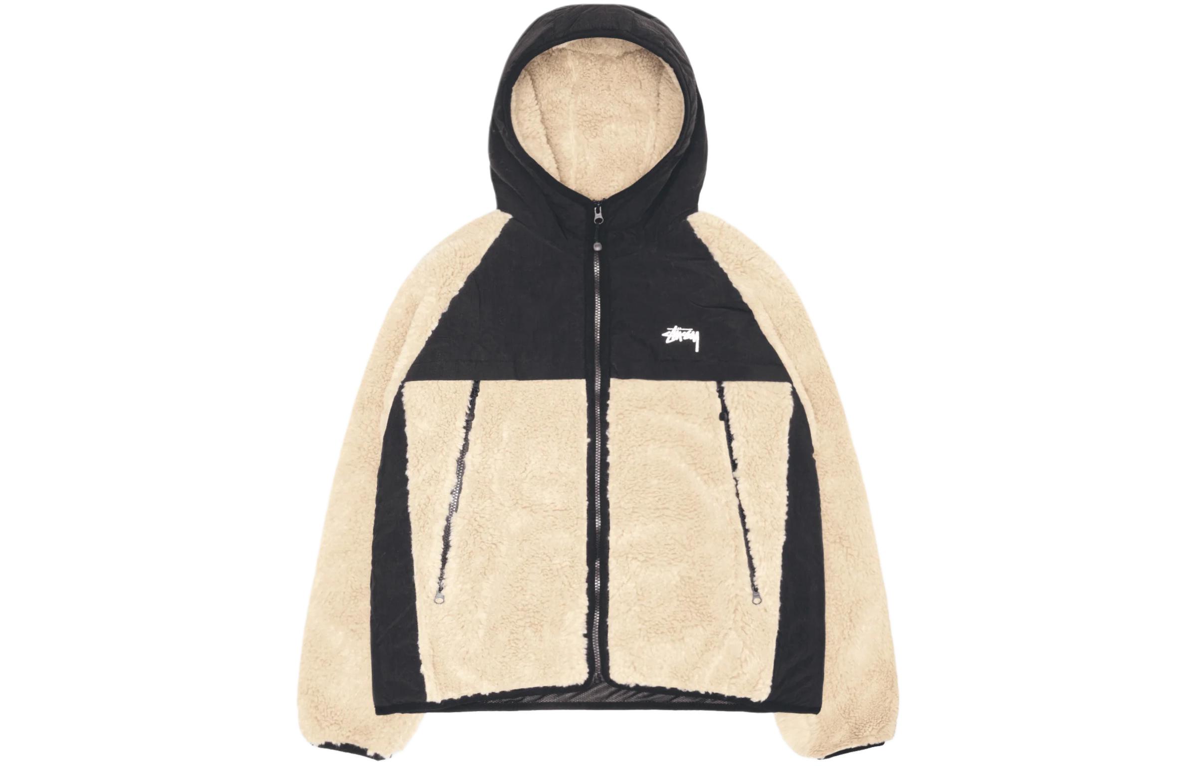 Stüssy Stussy FW23 Sherpa Paneled Hooded Jacket Vintage Unisex Zip-Up Outerwear. 118530 圖 24