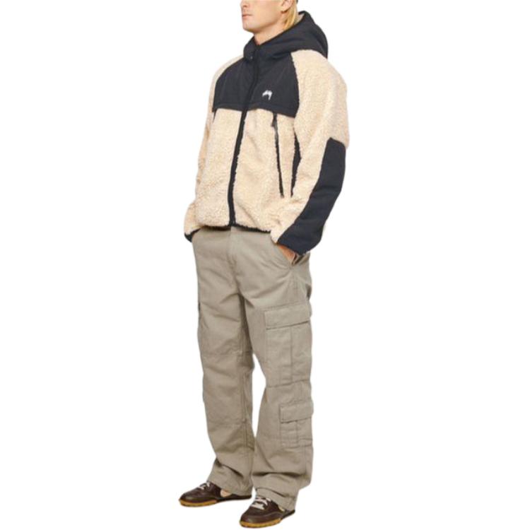 Stüssy Stussy FW23 Sherpa Paneled Hooded Jacket Vintage Unisex Zip-Up Outerwear. 118530 圖 27