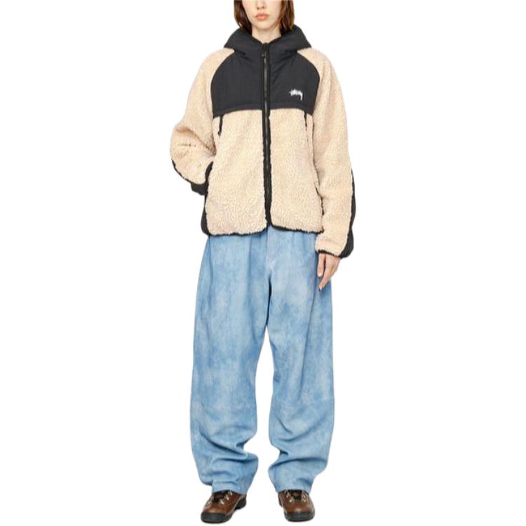 Stüssy Stussy FW23 Sherpa Paneled Hooded Jacket Vintage Unisex Zip-Up Outerwear. 118530 圖 28