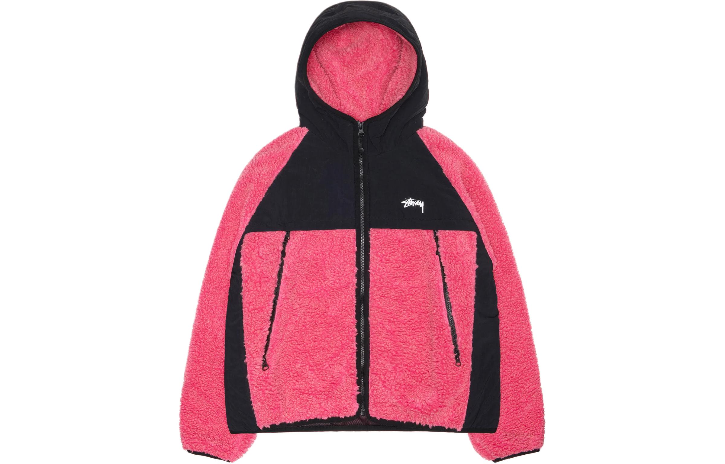 Stüssy Stussy FW23 Sherpa Paneled Hooded Jacket Vintage Unisex Zip-Up Outerwear. 118530 圖 30