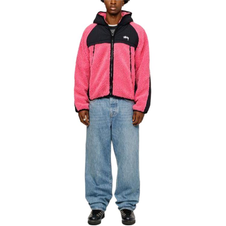 Stüssy Stussy FW23 Sherpa Paneled Hooded Jacket Vintage Unisex Zip-Up Outerwear. 118530 圖 32