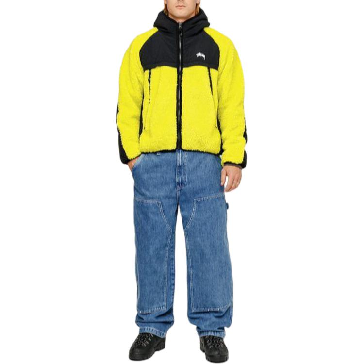 Stüssy Stussy FW23 Sherpa Paneled Hooded Jacket Vintage Unisex Zip-Up Outerwear. 118530 圖 4