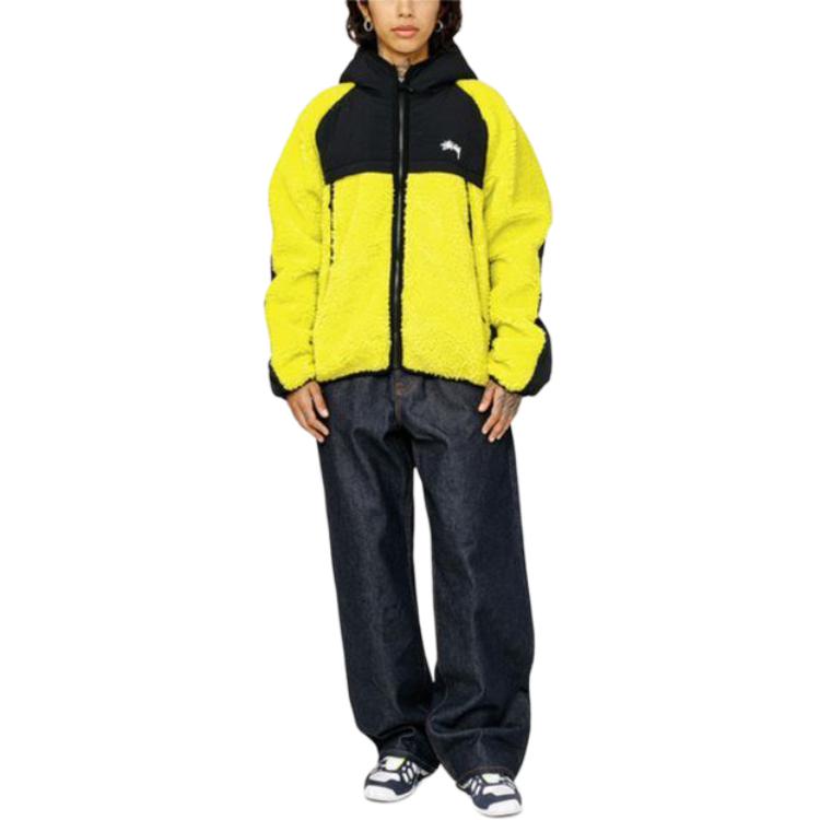 Stüssy Stussy FW23 Sherpa Paneled Hooded Jacket Vintage Unisex Zip-Up Outerwear. 118530 圖 6