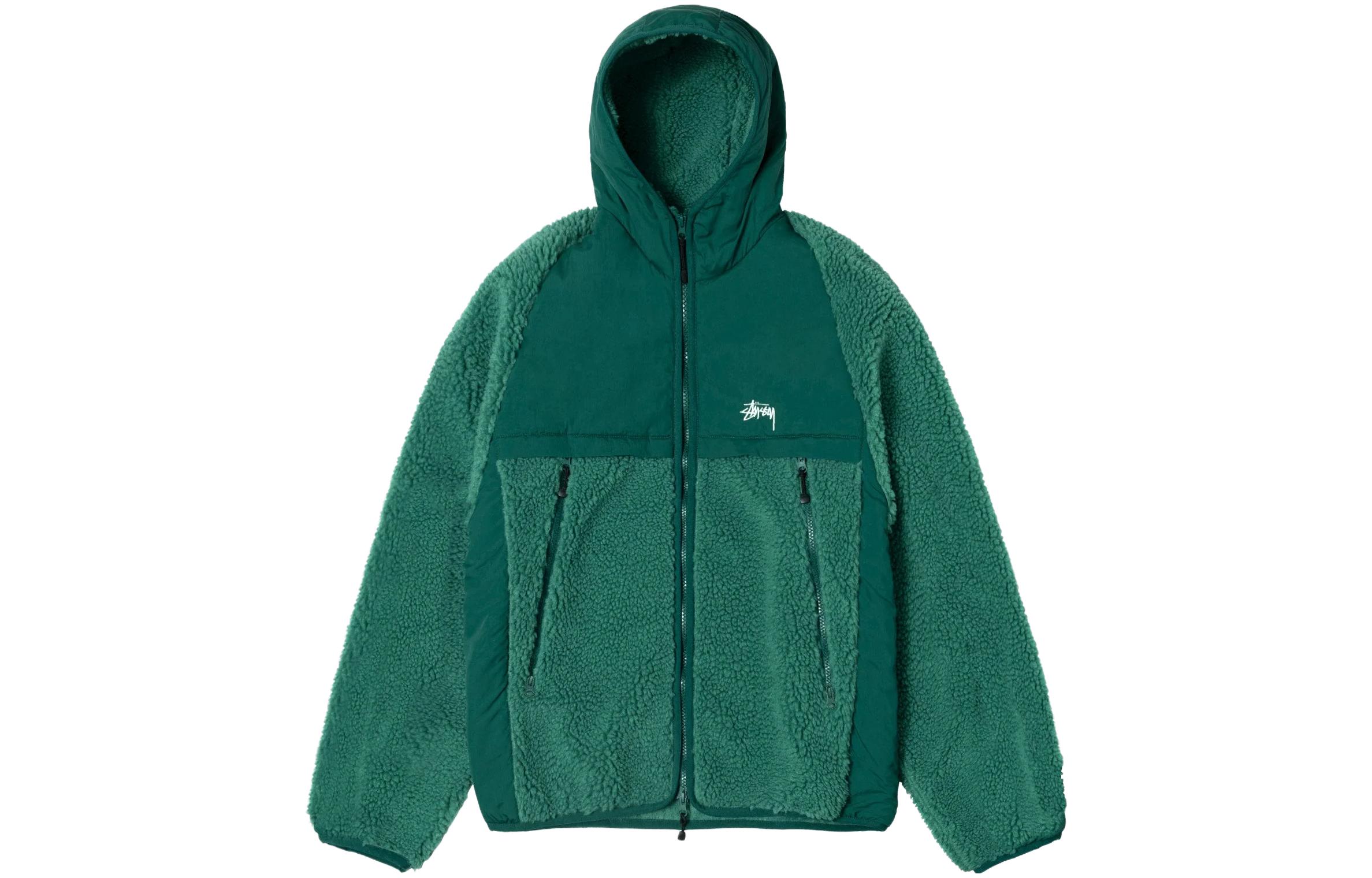 Stüssy Stussy FW23 Sherpa Paneled Hooded Jacket Vintage Unisex Zip-Up Outerwear. 118530 圖 7
