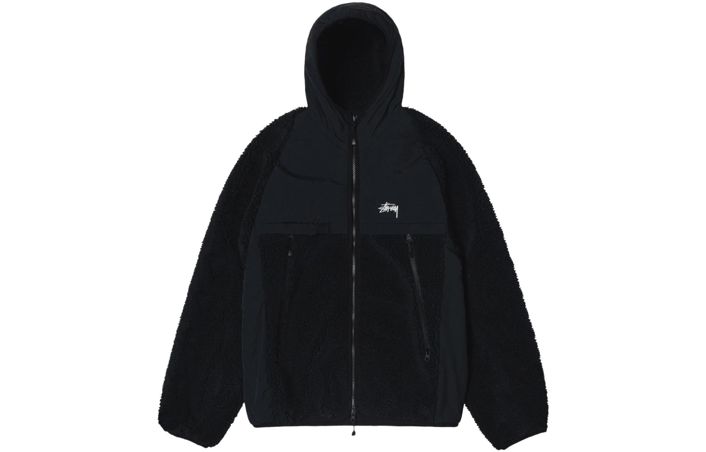 Stüssy Stussy FW23 Sherpa Paneled Hooded Jacket Vintage Unisex Zip-Up Outerwear. 118530 圖 9