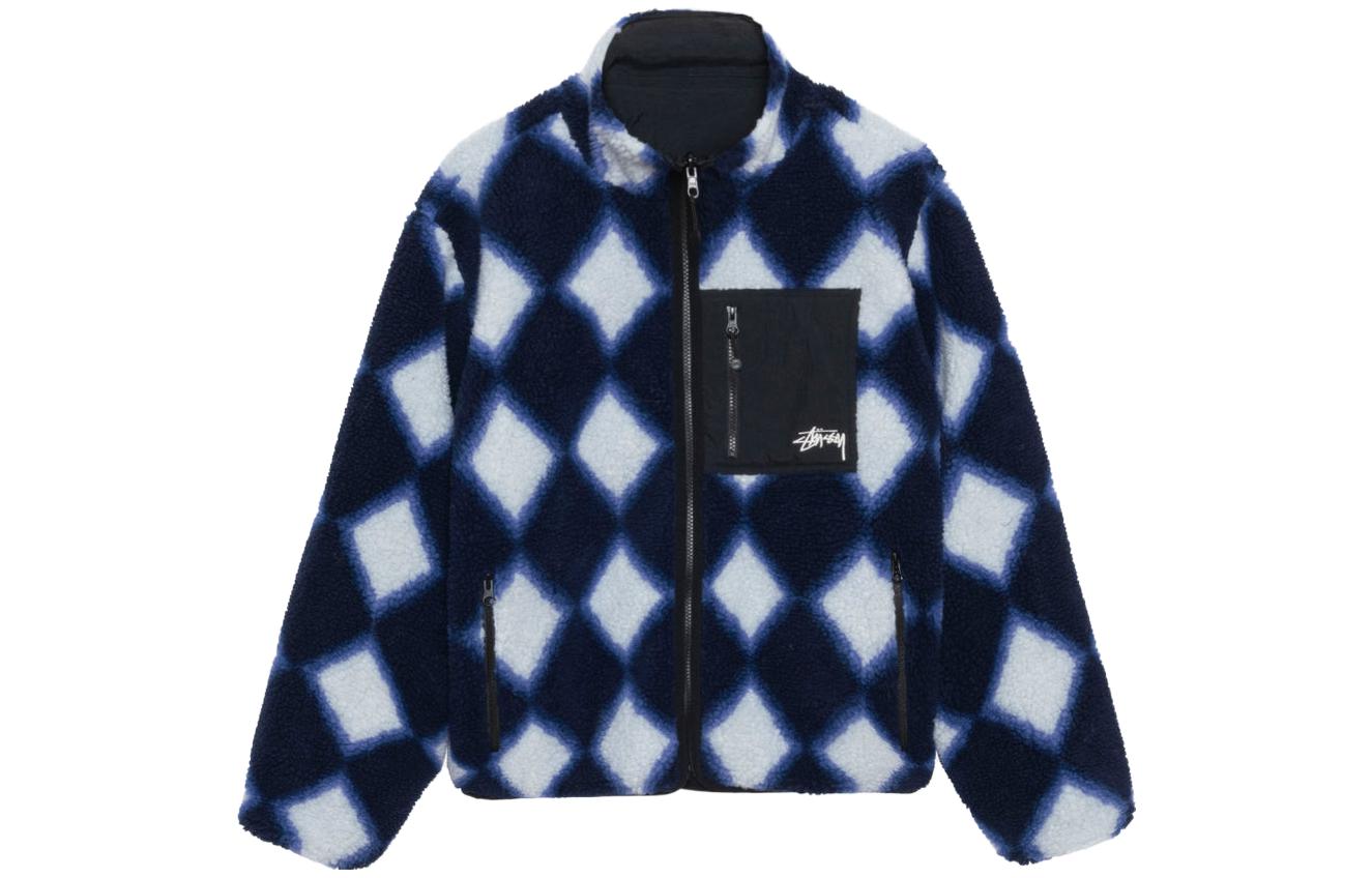 Stüssy Stussy FW23 Sherpa Reversible Jacket Plaid Nylon Vintage Retro Unisex Jacket. 118546