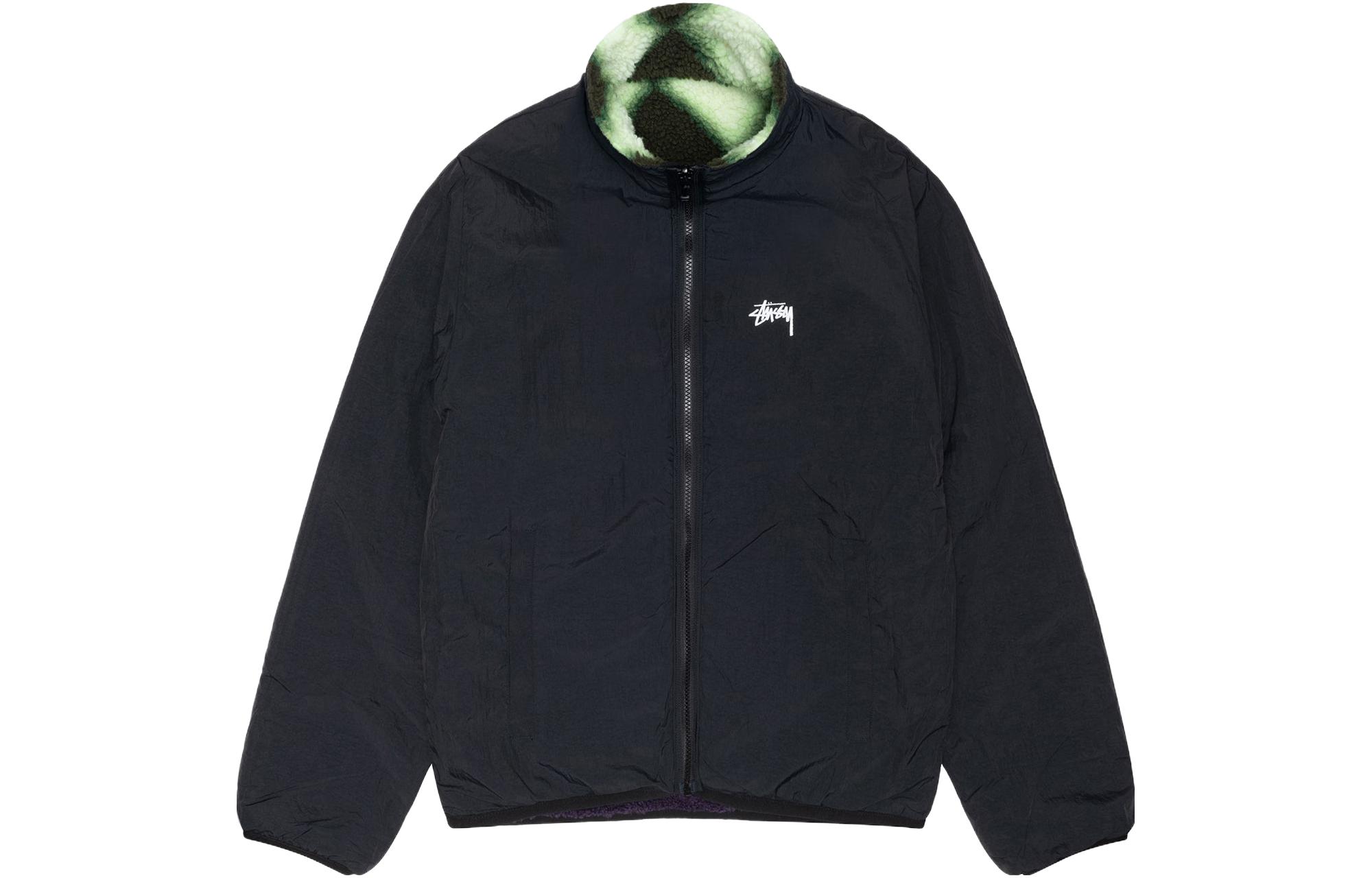 Shop Stüssy Stussy FW23 Sherpa Reversible Jacket Plaid Nylon Vintage Retro Unisex Jacket. 118546