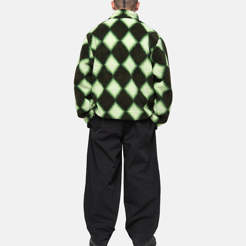 Sizing Stüssy Stussy FW23 Sherpa Reversible Jacket Plaid Nylon Vintage Retro Unisex Jacket. 118546