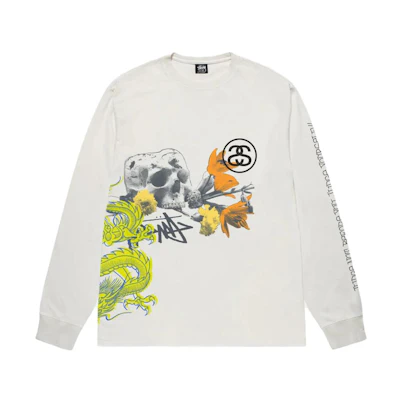 Stüssy Stussy FW23 Strike LS Tee Pigment Dyed Dice Print Vintage Unisex Long Sleeve Tee 1994951