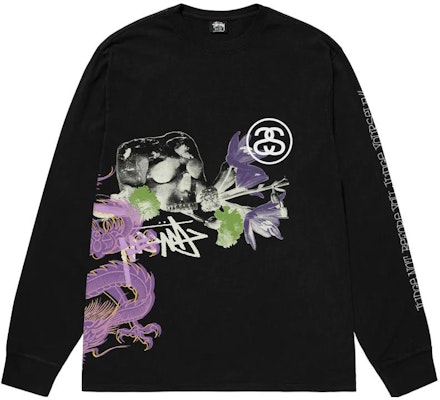 Stüssy 2023秋冬染色长袖T恤 骰子印花复古男女款 1994951 Order Stüssy 2023秋冬染色长袖T恤 骰子印花复古男女款 1994951
