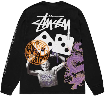Stüssy 2023秋冬染色长袖T恤 骰子印花复古男女款 1994951 Lookbook Stüssy 2023秋冬染色长袖T恤 骰子印花复古男女款 1994951