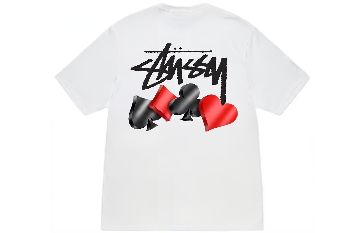 Order Stüssy Stussy FW23 Suits Tee Poker Floral Graphic Unisex Short Sleeve T-Shirt. 1904938