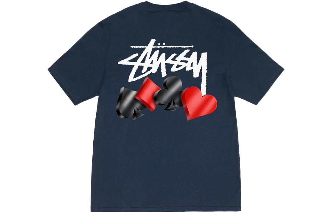 Details for Stüssy Stussy FW23 Suits Tee Poker Floral Graphic Unisex Short Sleeve T-Shirt. 1904938