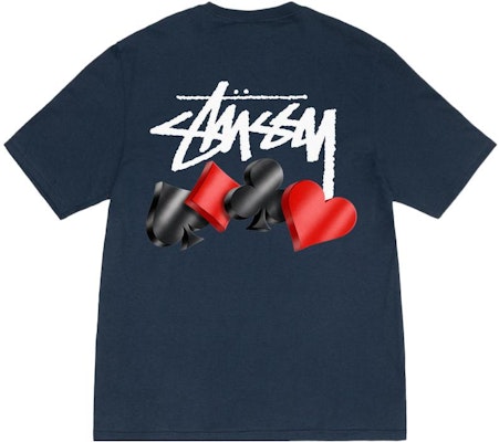 Stüssy Stussy FW23 Suits Tee Poker Floral Graphic Unisex Short Sleeve T-Shirt. 1904938 Details for Stüssy Stussy FW23 Suits Tee Poker Floral Graphic Unisex Short Sleeve T-Shirt. 1904938