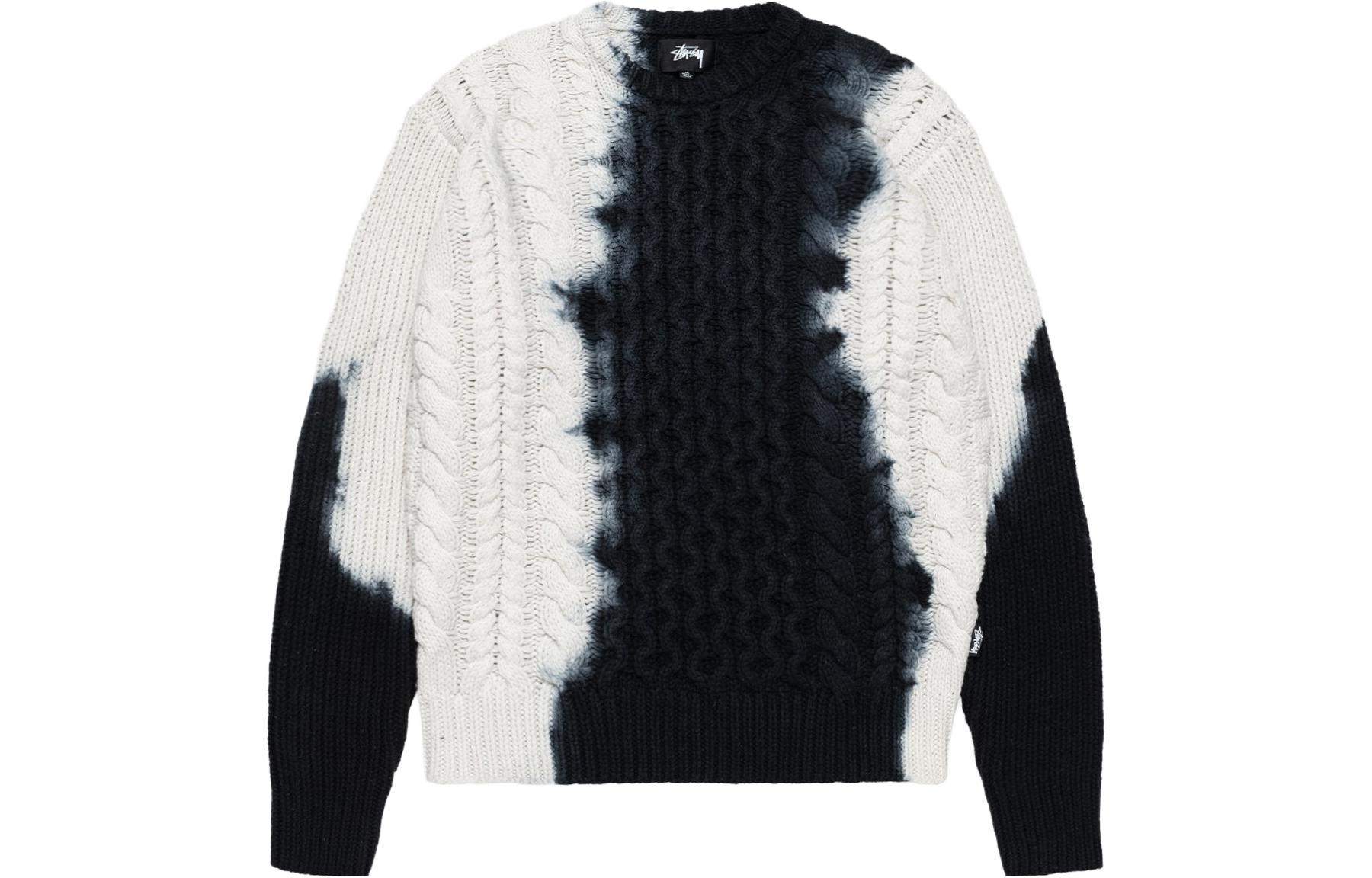 Stüssy Stussy FW23 Tie Dye Fisherman Sweater Unisex Retro Knitwear. 117188