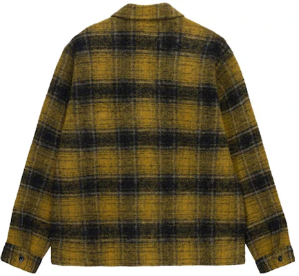 Stüssy Stussy FW23 Wool Plaid Zip Shirt Retro Unisex Long Sleeve Casual Shirt. 1110297 Lookbook Stüssy Stussy FW23 Wool Plaid Zip Shirt Retro Unisex Long Sleeve Casual Shirt. 1110297