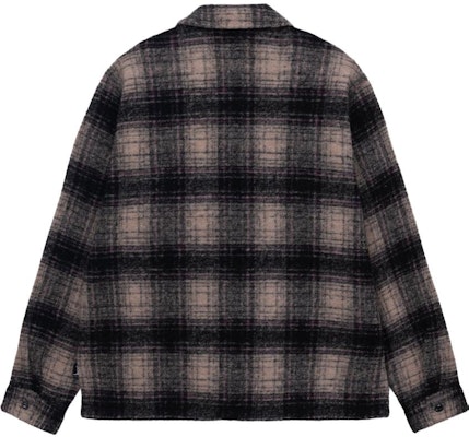 Stüssy Stussy FW23 Wool Plaid Zip Shirt Retro Unisex Long Sleeve Casual Shirt. 1110297 Cheap Stüssy Stussy FW23 Wool Plaid Zip Shirt Retro Unisex Long Sleeve Casual Shirt. 1110297