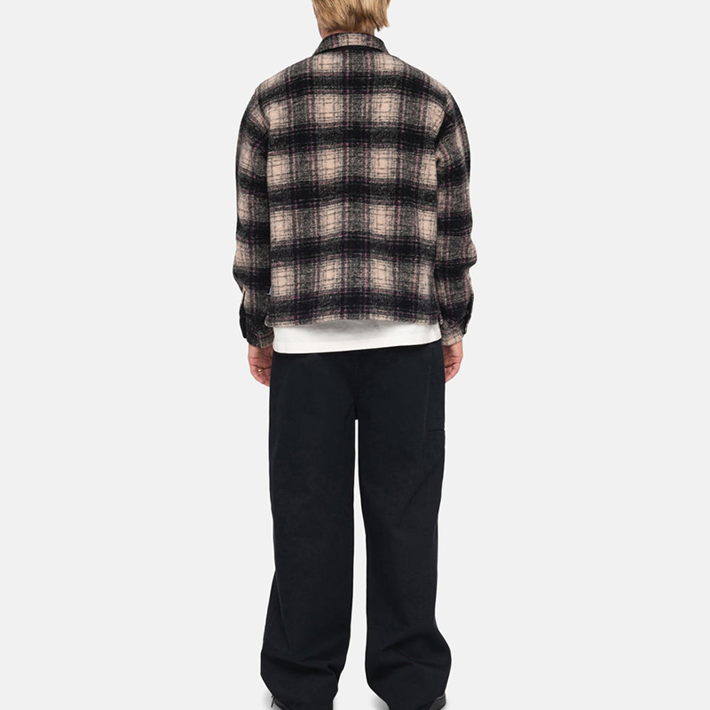 Stüssy Stussy FW23 Wool Plaid Zip Shirt Retro Unisex Long Sleeve Casual Shirt. 1110297 圖 10