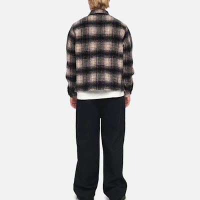 Stüssy Stussy FW23 Wool Plaid Zip Shirt Retro Unisex Long Sleeve Casual Shirt. 1110297 2