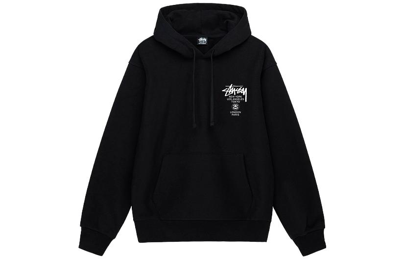 Stüssy Stussy FW23 World Tour Pigment Dyed Hoodie Retro Unisex Print Pullover. 3923851 圖 4
