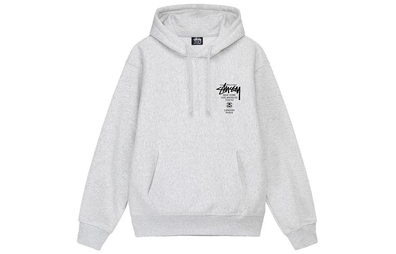 Stüssy Stussy FW23 World Tour Pigment Dyed Hoodie Retro Unisex Print Pullover. 3923851 圖 8