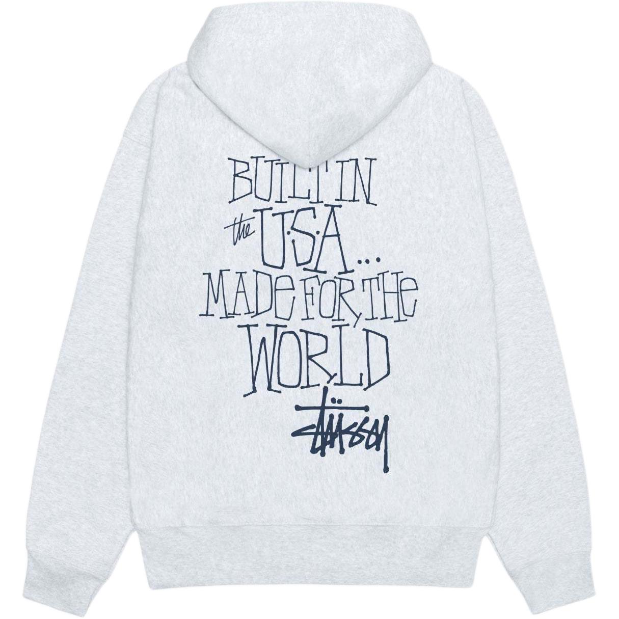 Stüssy Stussy FW24 Built In USA Hoodie Retro Unisex Pullover with Back Logo Print. 1925059