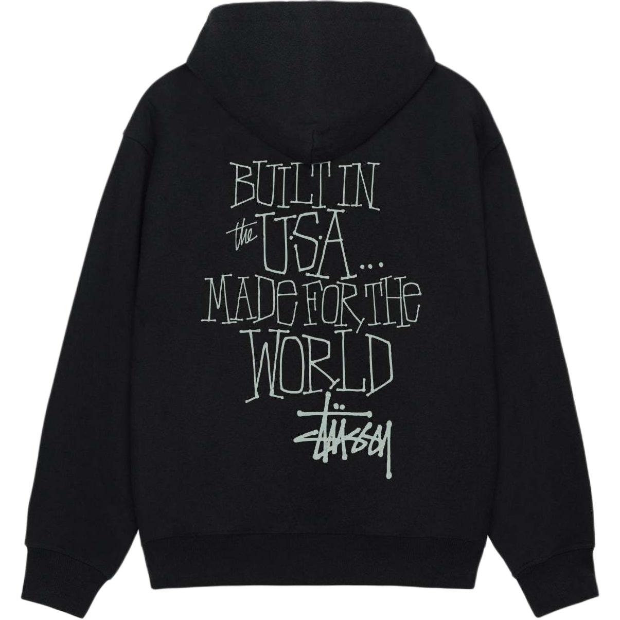 Stüssy Stussy FW24 Built In USA Hoodie Retro Unisex Pullover with Back Logo Print. 1925059 圖 2