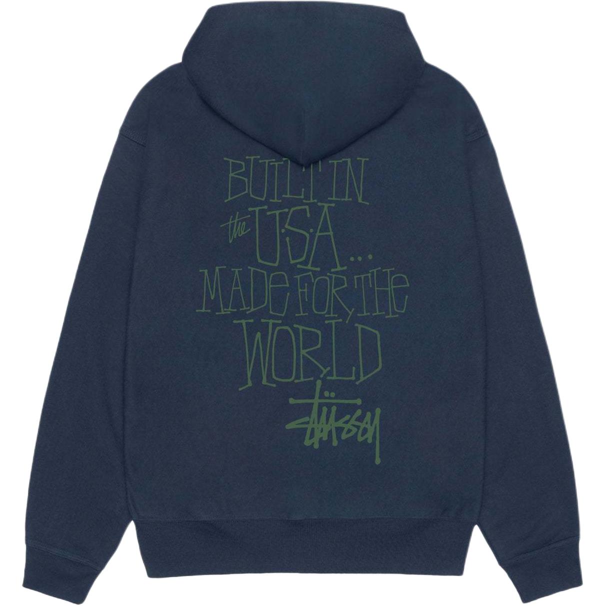 Stüssy Stussy FW24 Built In USA Hoodie Retro Unisex Pullover with Back Logo Print. 1925059 圖 7