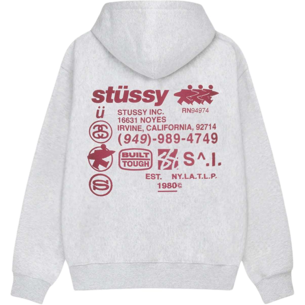 Stüssy Stussy FW24 DNA Zip Hoodie Unisex Vintage Fleece Pullover Casual Sweatshirt. 1975038