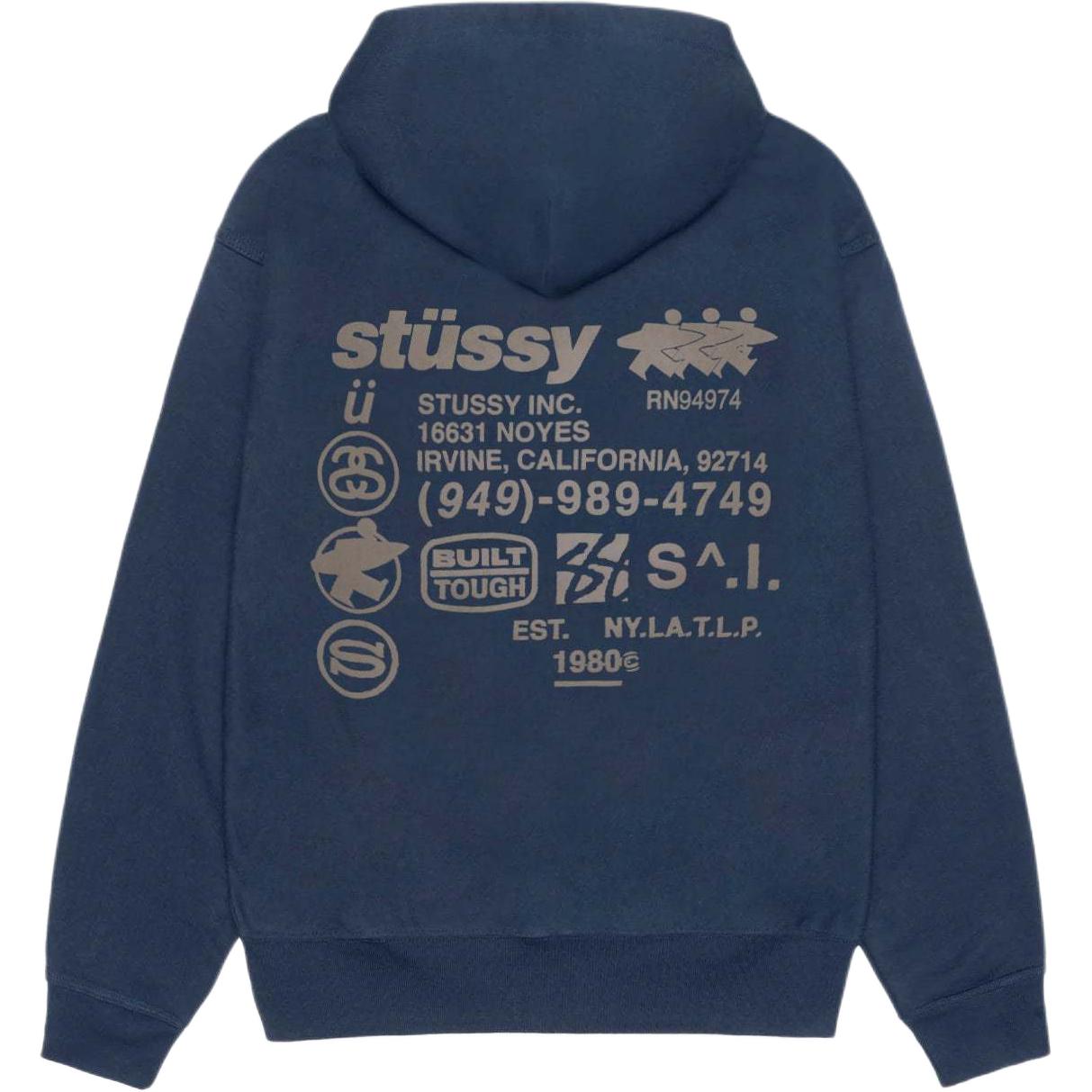 Stüssy Stussy FW24 DNA Zip Hoodie Unisex Vintage Fleece Pullover Casual Sweatshirt. 1975038 圖 2