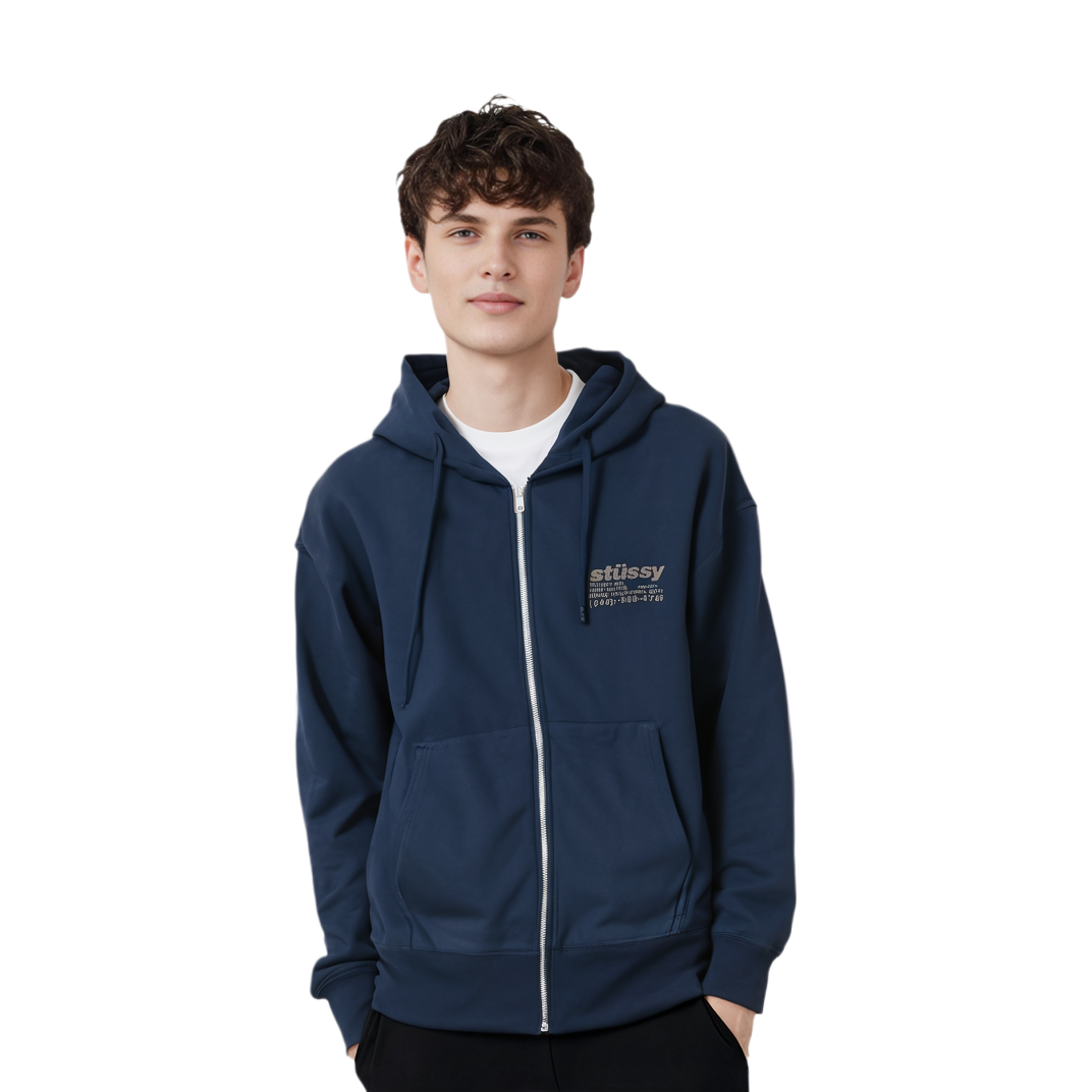 Stüssy Stussy FW24 DNA Zip Hoodie Unisex Vintage Fleece Pullover Casual Sweatshirt. 1975038 圖 4