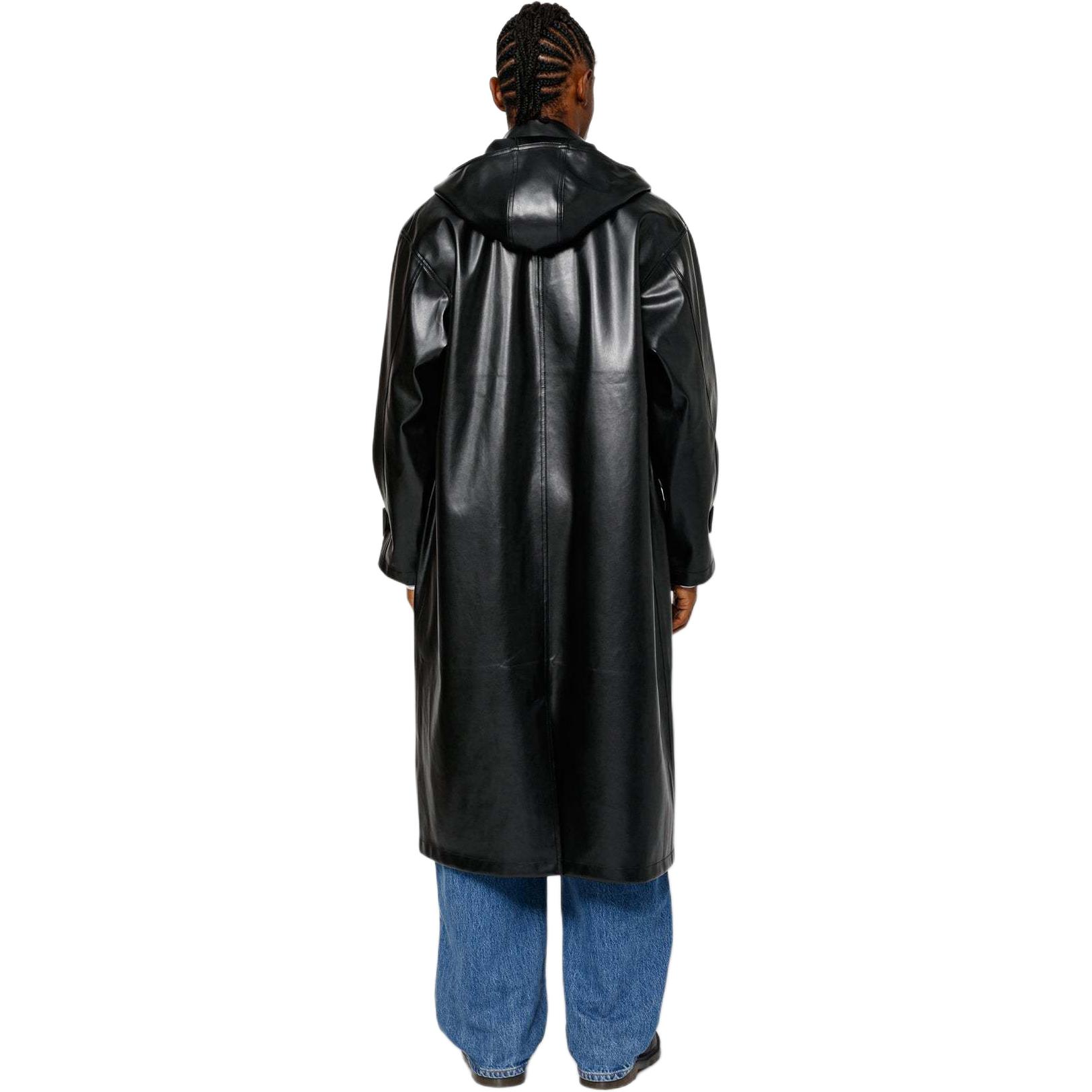 Stüssy Stussy FW24 Double Breasted Leather Trench Coat Black Unisex Retro Style FW. 115800 圖 5