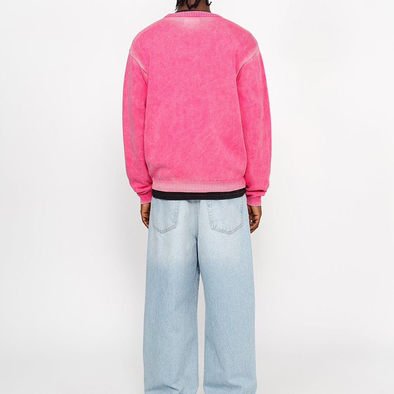 Stüssy Stussy FW24 Faded Cotton Knit Crew Vintage Unisex Sweater. 117239 圖 13