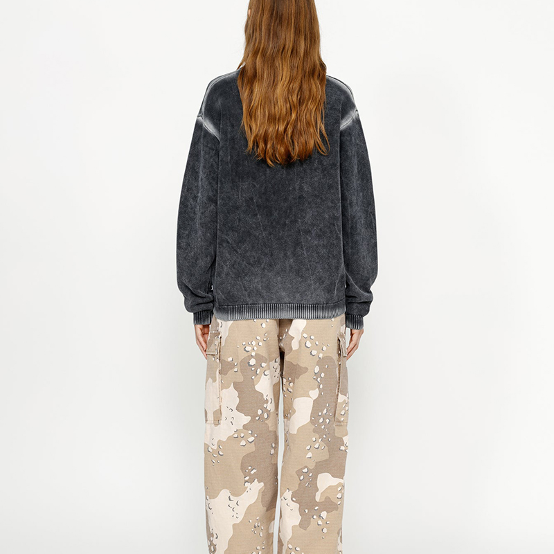 Stüssy Stussy FW24 Faded Cotton Knit Crew Vintage Unisex Sweater. 117239 圖 5