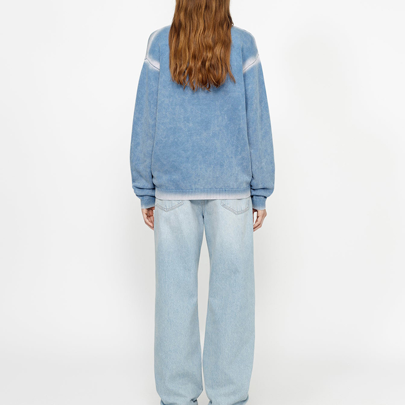 Stüssy Stussy FW24 Faded Cotton Knit Crew Vintage Unisex Sweater. 117239 圖 9