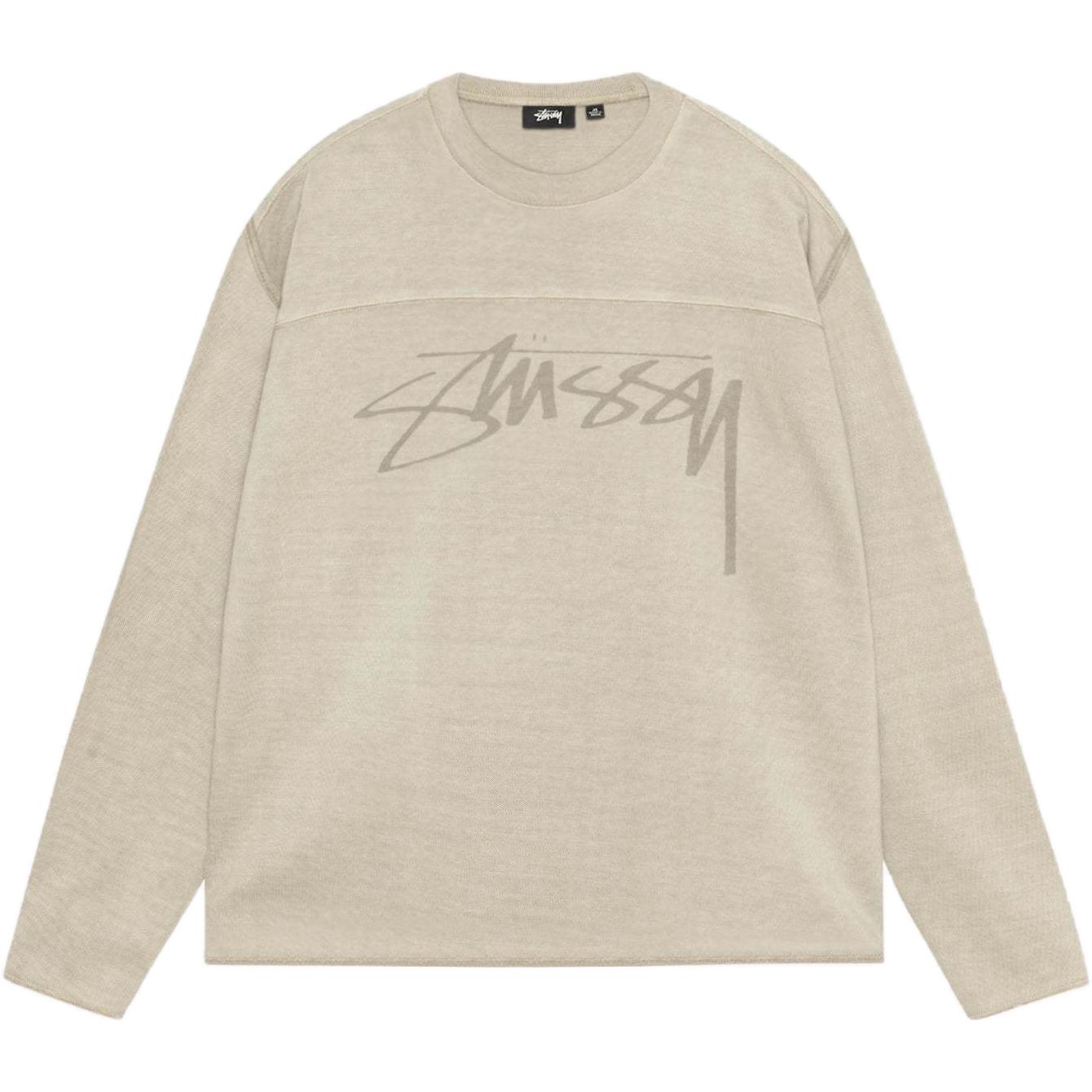 Stüssy Stussy FW24 Football Crew Pigment Dyed Oversized Vintage Long Sleeve Tee. 1140352