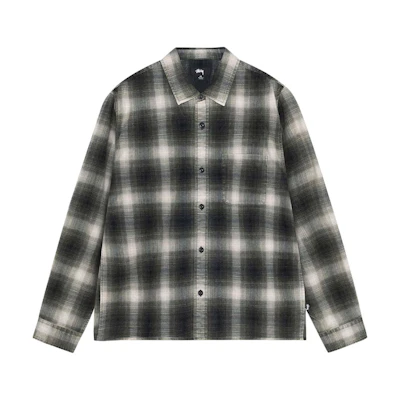 Stüssy Stussy FW24 Holiday Rocco Flannel Plaid Shirt Vintage Retro Unisex Long Sleeve. 1110343-stussy