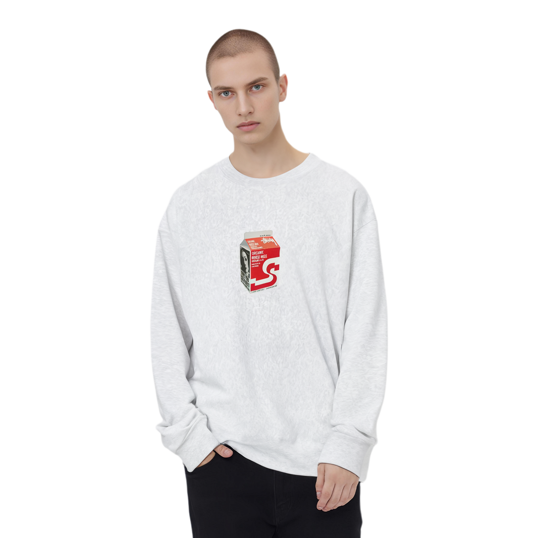 Stüssy Stussy FW24 Milk Crew Vintage Sweatshirt Unisex Pullover Autumn Collection. 1915036 圖 4