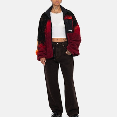 Stüssy Stussy FW24 Sherpa Reversible Jacket Zip-Up Retro Unisex Outerwear. 118529 5