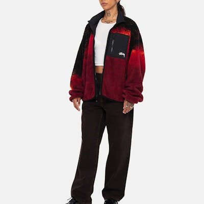 Stüssy Stussy FW24 Sherpa Reversible Jacket Zip-Up Retro Unisex Outerwear. 118529 6