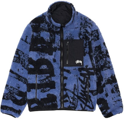 Stüssy Stussy FW24 Sherpa Reversible Jacket Zip-Up Retro Unisex Outerwear. 118529 8