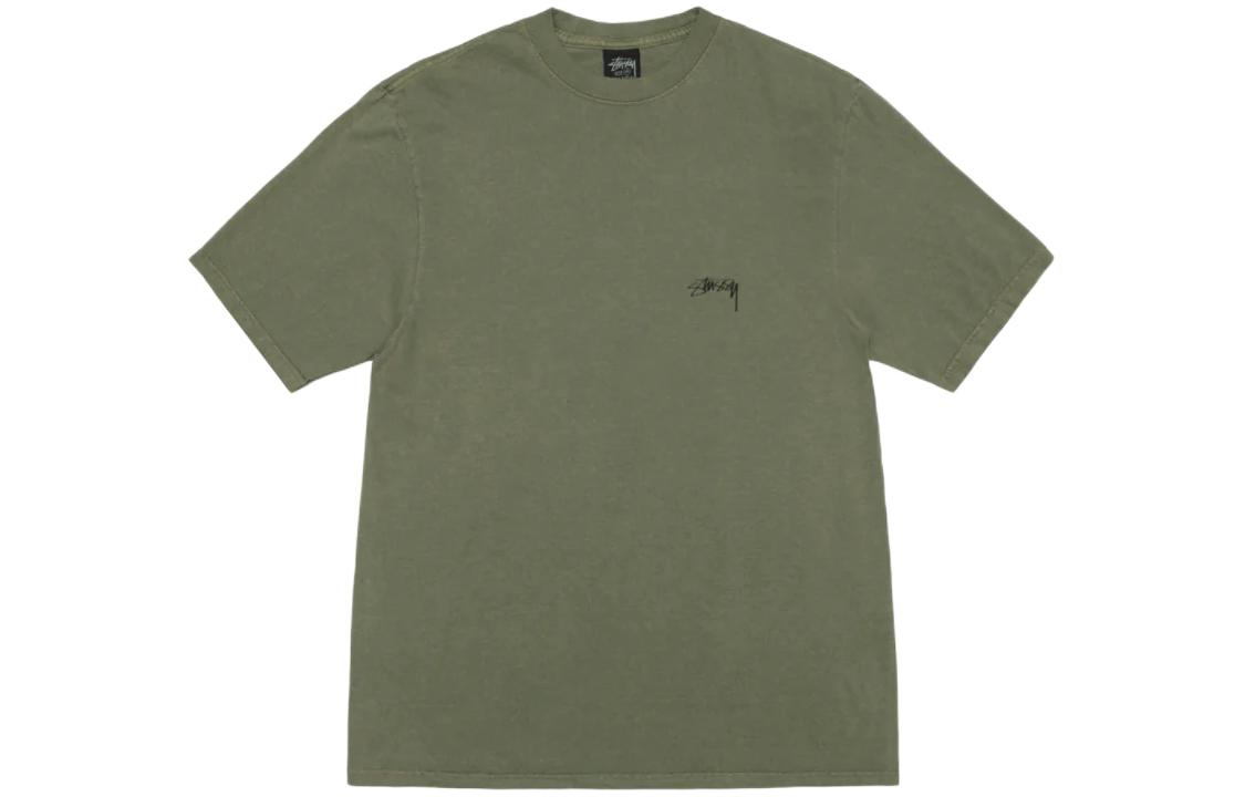 Stüssy Stussy FW24 Smooth Stock Tee Pigment Dyed Retro Logo Crewneck Unisex T-Shirt. 1905021 圖 2