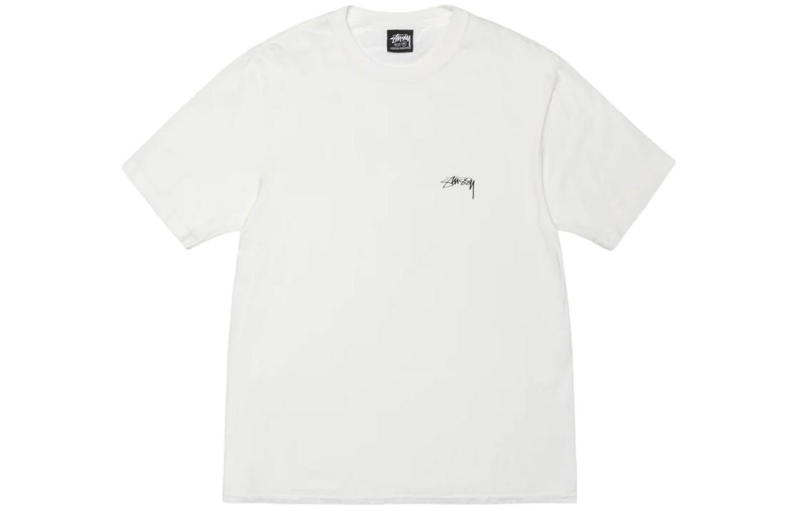 Stüssy Stussy FW24 Smooth Stock Tee Pigment Dyed Retro Logo Crewneck Unisex T-Shirt. 1905021 圖 6