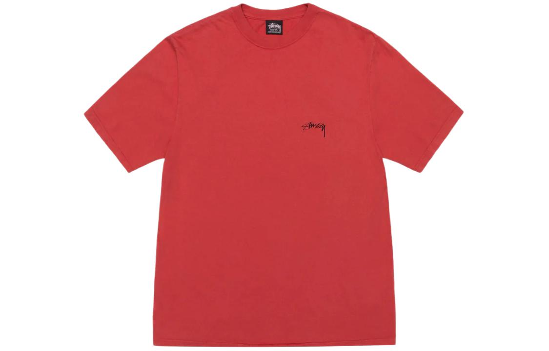 Stüssy Stussy FW24 Smooth Stock Tee Pigment Dyed Retro Logo Crewneck Unisex T-Shirt. 1905021 圖 10