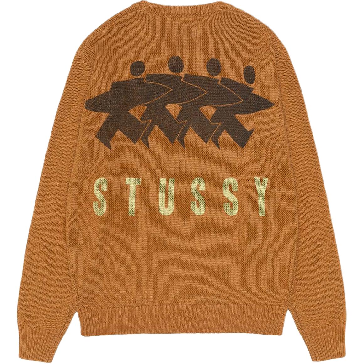 Stüssy Stussy FW24 Surfman Icon Cotton Linen Crew Neck Vintage Sweater Unisex. 117233-stussy